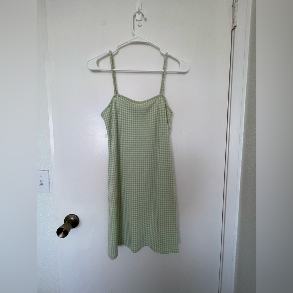 Cider Green Gingham Dress—Small